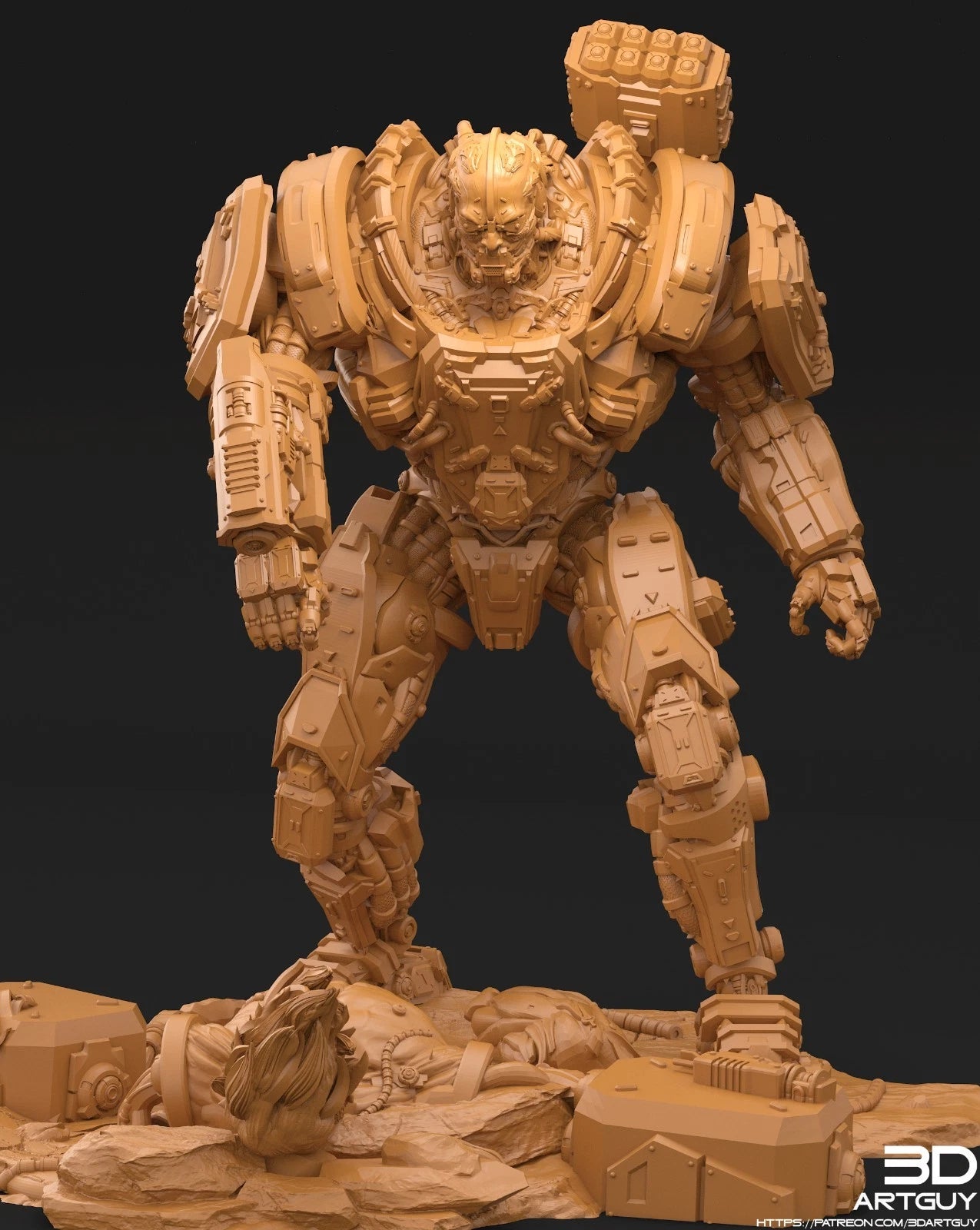 3dArtGuy- Cyberpunk Monster Diorama 100mm