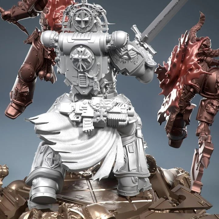 3dArtGuy- Goat Crusader 75mm Diorama Miniature