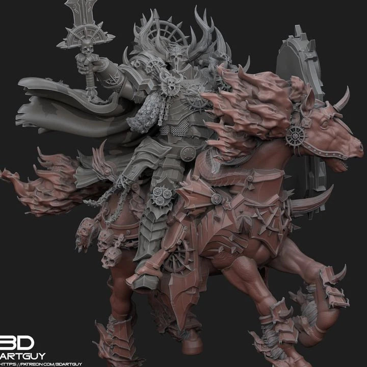 3dArtGuy- Herald Of The Apocalypse Mounted And Unmounted 40mm Miniatures