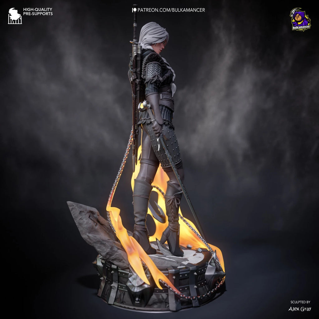 Bulkamancer Sculpts Ciri Witcher 4 1/8TH Statue Unpainted