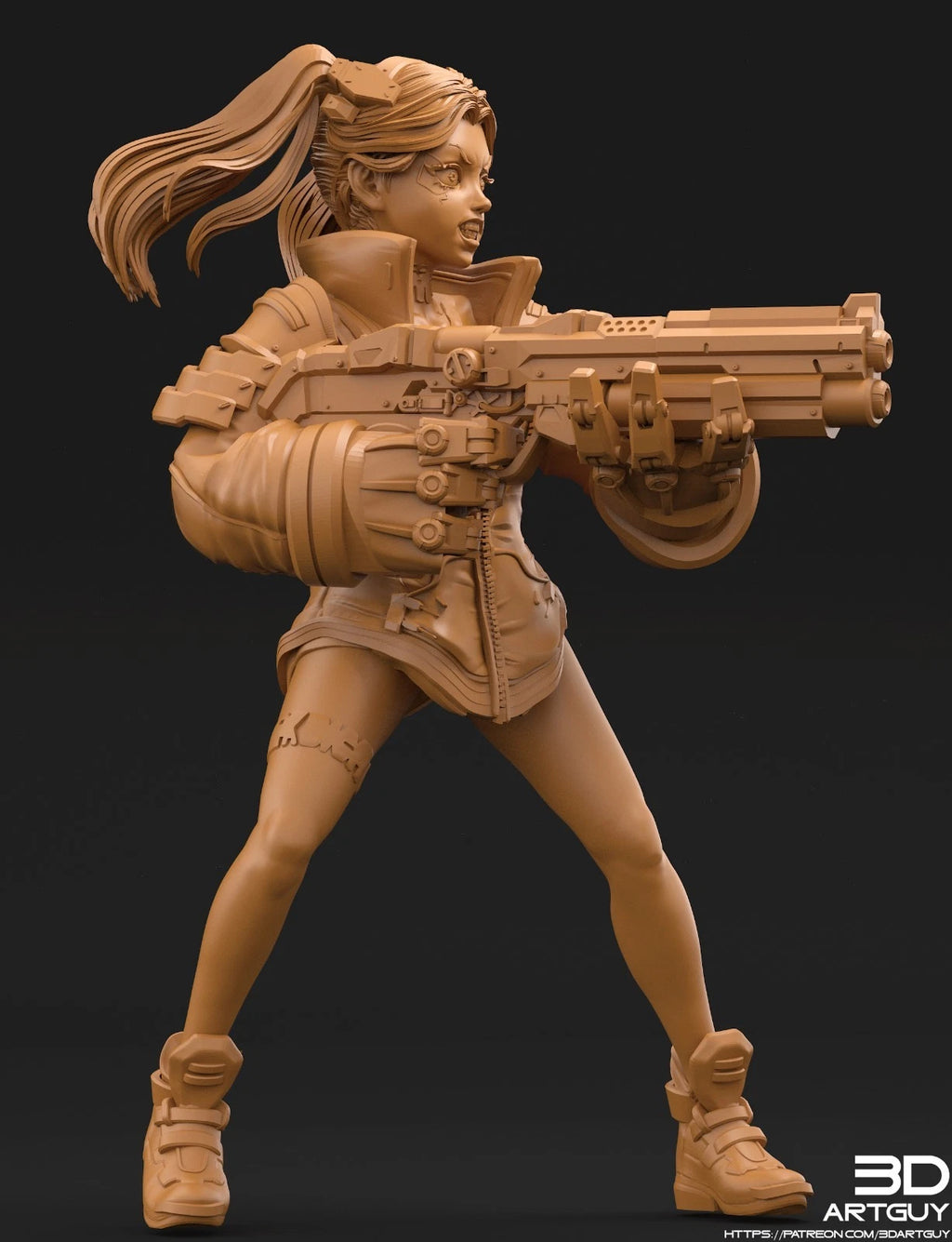 3dArtGuy- Cyberpunk Psycho Diorama 100mm