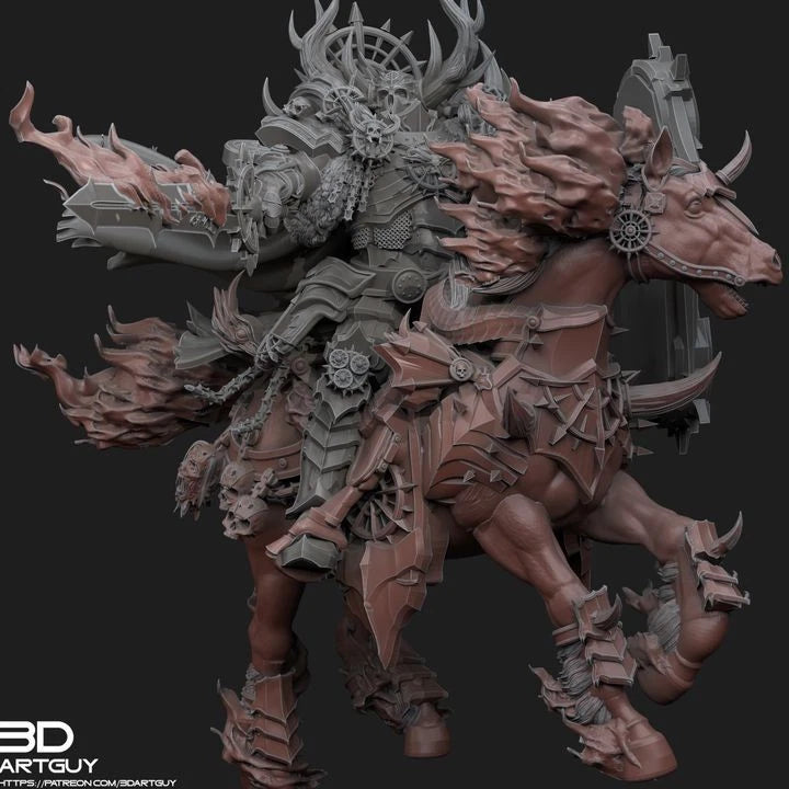 3dArtGuy- Herald Of The Apocalypse Mounted And Unmounted 40mm Miniatures