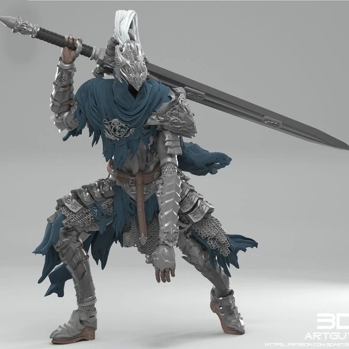 3dArtGuy- Undead Knight And Direwolf 32mm Miniature