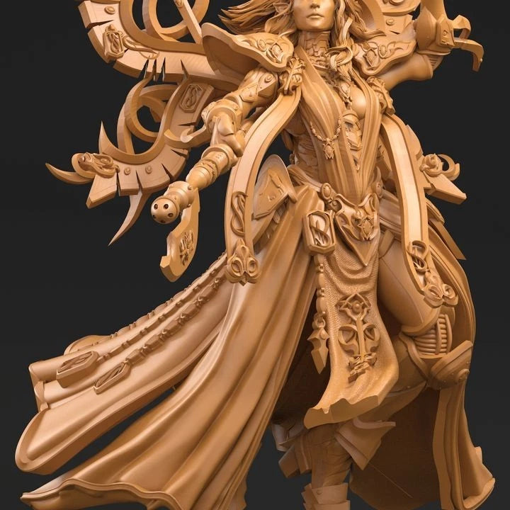 3dArtGuy- Space Elf Wizard 32mm Miniature