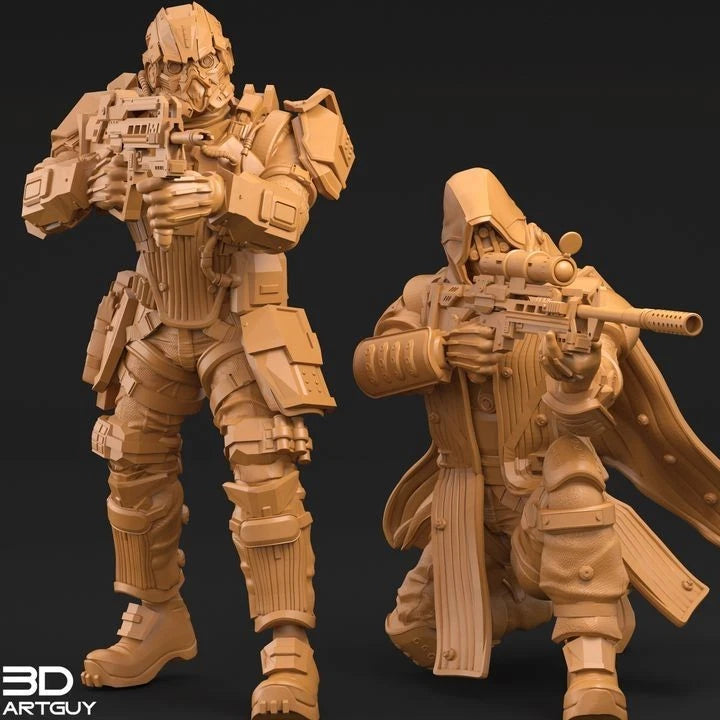 3dArtGuy- Assault Trooper 32mm Miniature