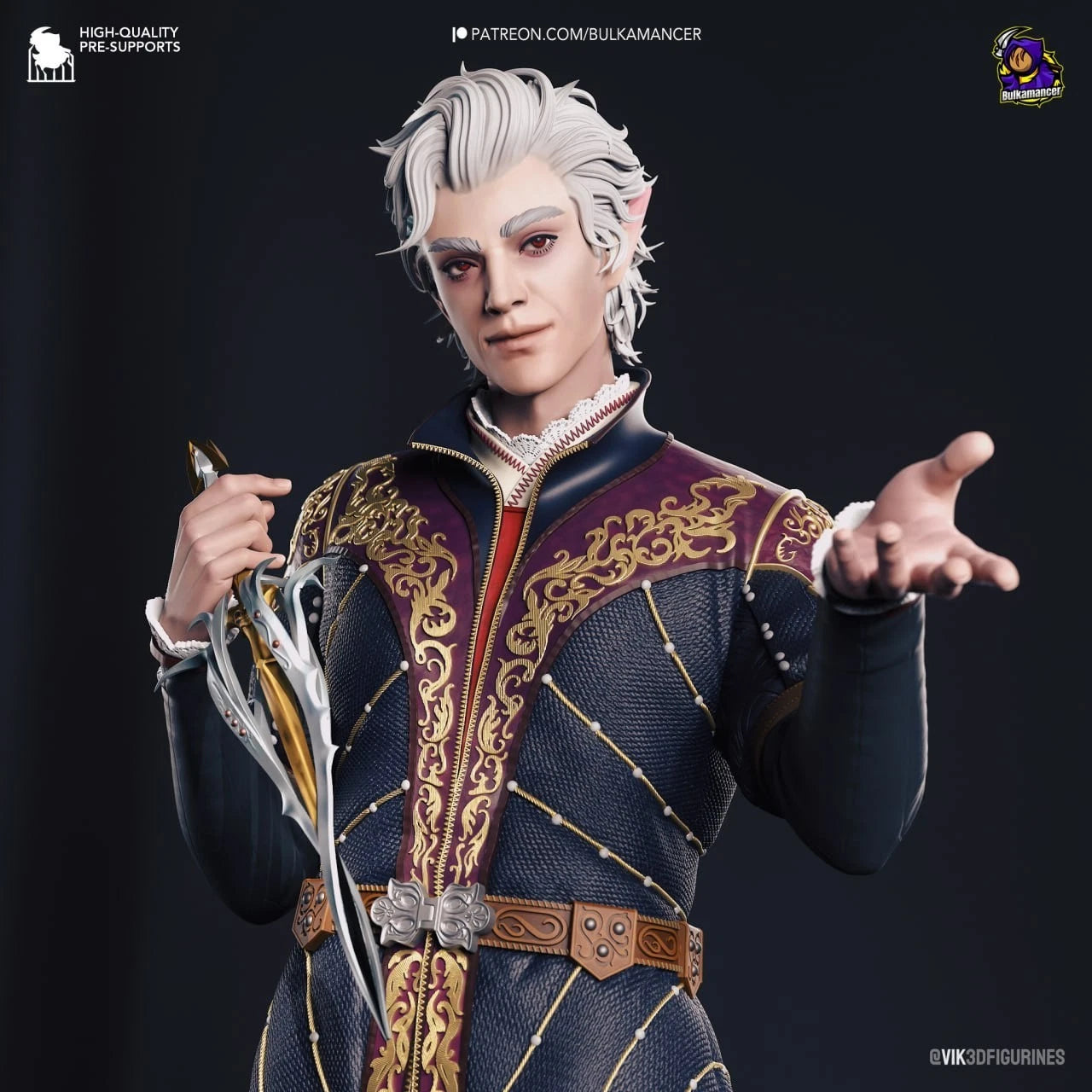 Bulkamancer Sculpts Astarion  1/8TH Statue Unpainted