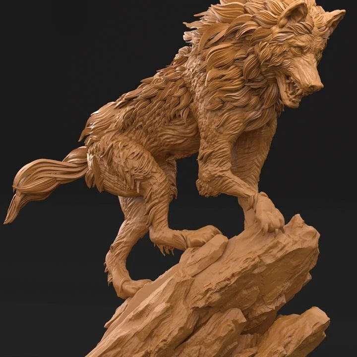 3dArtGuy- Undead Knight And Direwolf 32mm Miniature