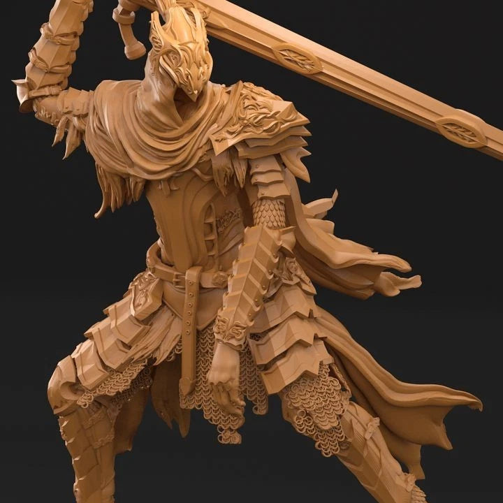 3dArtGuy- Undead Knight And Direwolf 32mm Miniature