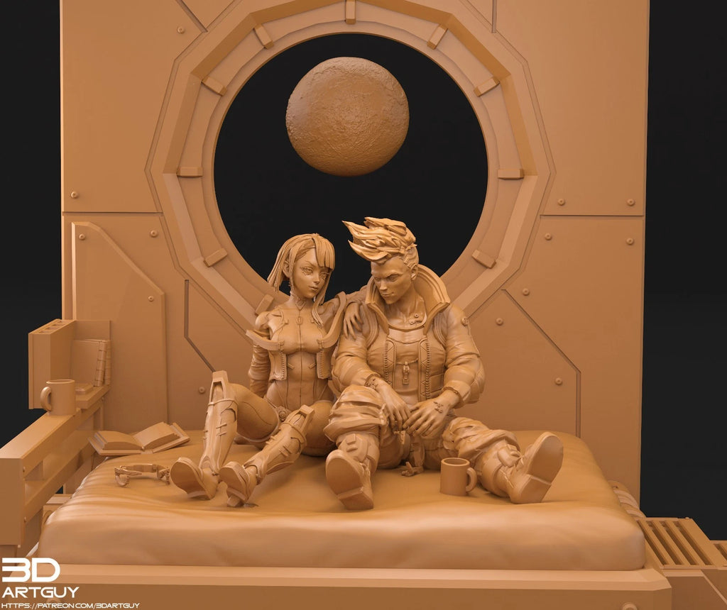 3dArtGuy- Cyberpunk Duo Diorama 100mm