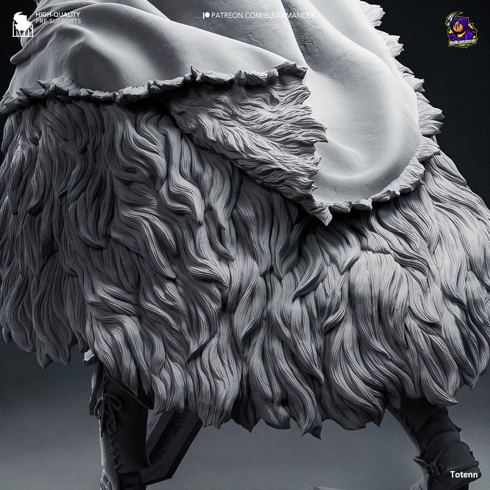 Bulkamancer Sculpts Blaidd Elden Ring 1/8TH Statue Unpainted