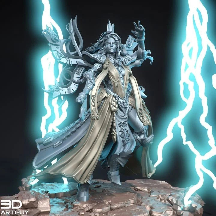 3dArtGuy- Space Elf Wizard 32mm Miniature