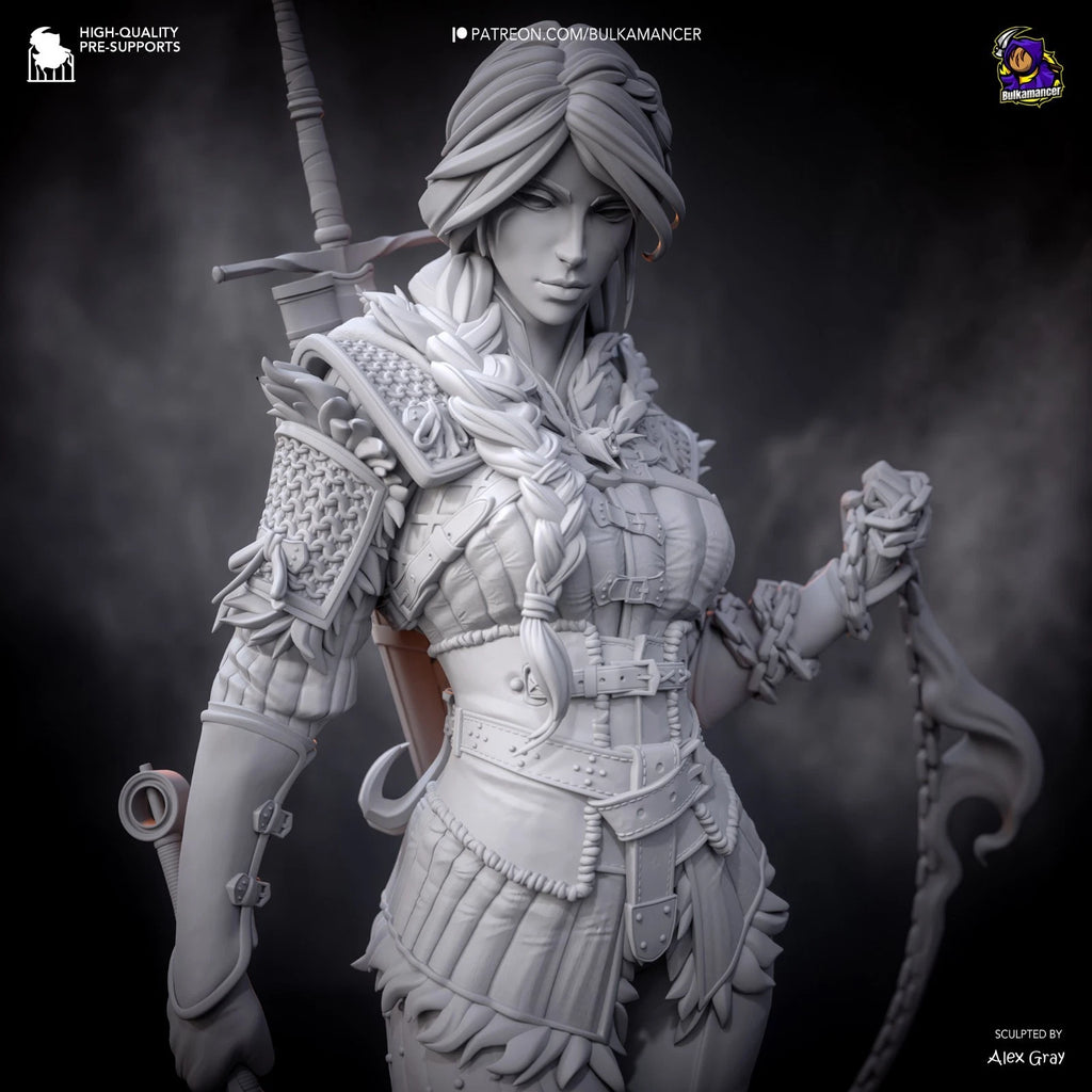 Bulkamancer Sculpts Ciri Witcher 4 1/8TH Statue Unpainted